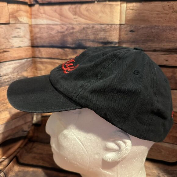 Freddy's Steakburgers Black Baseball Cap Hat Adjustable Strapback Uniform Work - Picture 4 of 7